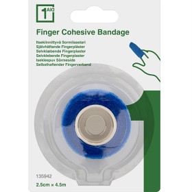 1Aid Selvklebende Fingerplaster 2,5cm x 4,5m