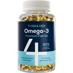 4 HIM & HER Omega-3 fiskolje 120 kapsler