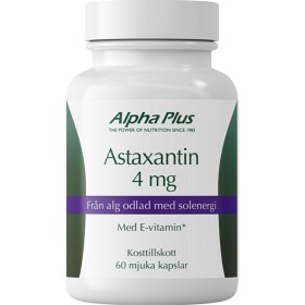 Alpha Plus Astaxantin 4mg 60 myke kapsler