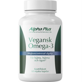 Alpha Plus Vegansk Omega-3 60 myke kapsler