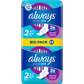 Always Ultra Bind Long (Størrelse 2) med vinger 22 st-image