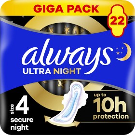 Always Ultra Secure Night (Størrelse 4) med vinger 22 stk-image