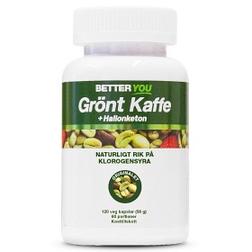 Better You Grønn Kaffe + Bringebærketon 120 kapsler