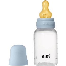 BIBS Baby Bottle Round Latex 150 ml Slow Flow Baby Blue
