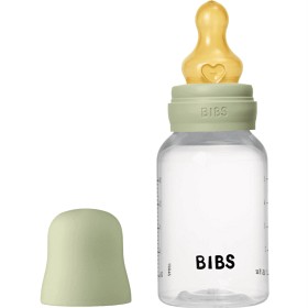 BIBS Baby Bottle Round Latex 150 ml Slow Flow Sage