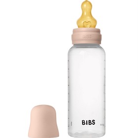 BIBS Baby Bottle Round Latex 270 ml Medium Flow Blush