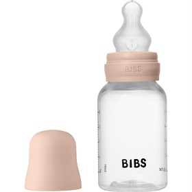 BIBS Baby Bottle Round Silicone 150 ml Slow Flow Blush