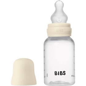 BIBS Baby Bottle Round Silicone 150 ml Slow Flow Ivory