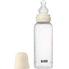 BIBS Baby Bottle Round Silicone 270 ml Medium Flow Ivory