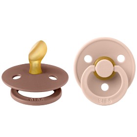 BIBS Colour 2-pack Latex Size 1 Anatomical Woodchuck/Blush