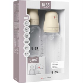 BIBS Grow and Flow Baby Bottle Round Silicone Set 150 ml / 270 ml Ivory