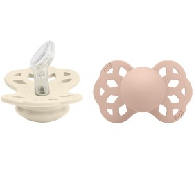 BIBS Infinity 2-pack Silicone Size 1 Anatomical Ivory/Blush