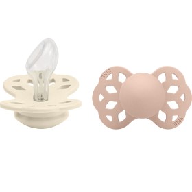 BIBS Infinity 2-pack Silicone Size 2 Anatomical Ivory/Blush
