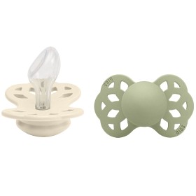 BIBS Infinity 2-pack Silicone Size 2 Anatomical Ivory/Sage