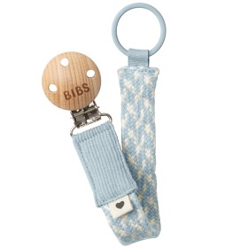 BIBS Paci Braid Nappholder Baby Blue/Ivory