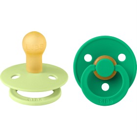 BIBS Pacifier Colour 2-pack Latex Size 1, Matcha/Cactus