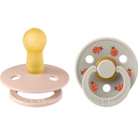 BIBS Pacifier Studio Colour 2-pack Ladybug Latex Size 2 Blush Mix