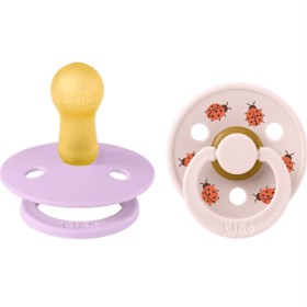 BIBS Pacifier Studio Colour 2-pack Ladybug Latex Size 2 Violet Sky Mix