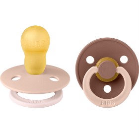 BIBS Pacifier Studio Colour 2 st Fusion Latex Size 3 Blush Woodchuck Mix