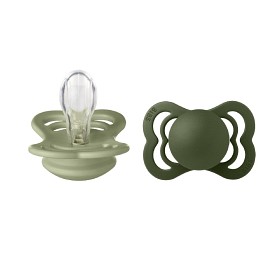 BIBS Supreme 2-pack Silicone Size 1 Sage/Hunter Green