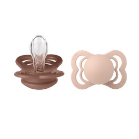 BIBS Supreme 2-pack Silicone Size 1 Woodchuck/Blush