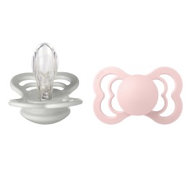 BIBS Supreme 2-pack Silicone Size 2 Haze/Blossom
