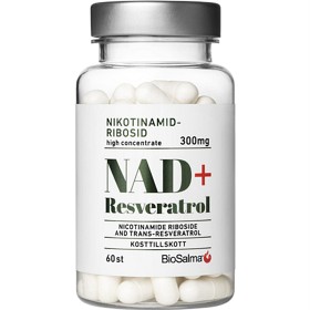 BioSalma NAD+ 300mg +Reservatrol 60 kapsler