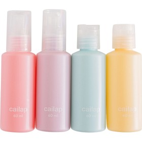Cailap Reiseflasker 60 ml forskjellige farger, 4 st