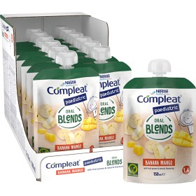 Compleat Paediatric Oral Blends, plantebasert, komplett kosttilskudd, banan-mango 12 x 150 ml