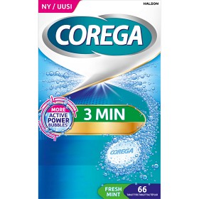 Corega Tabs 3 Minutes 66 stk