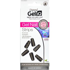 Depend Gel iQ Gel Nail Strips, Black Mesh Cat Eye