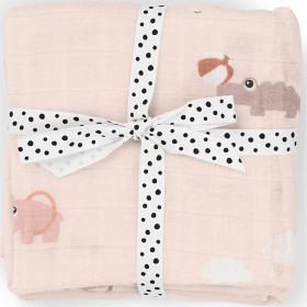Done by Deer Burp Cloth 2-pack Playground, Powder