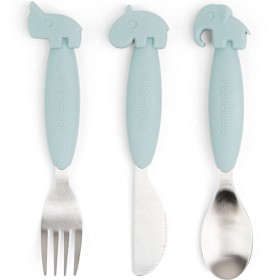 Done by Deer Easy-Grip Cutlery Set Deer Friends, Blue