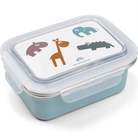 Done by Deer Metal Lunch Box Deer Friends, Blue