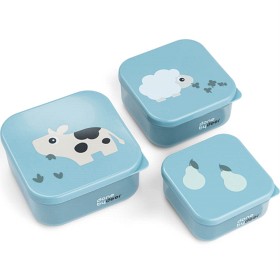 Done by Deer Snack Box Set Tiny Farm, Blue