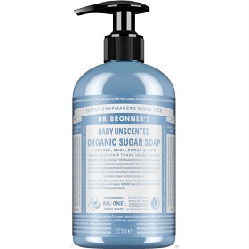 Dr Bronner Unscented Organic Sugar Soap 355 ml-image