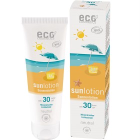 Eco Cosmetics Sollotion Nøytral SPF 30 Aloe Vera & Granateple 125 ml