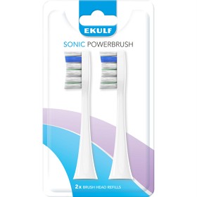 Ekulf Sonic Powerbrush White Refill 2 stk