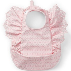 Elodie Baby Bib Embroidery Anglaise Pink