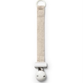 Elodie Pacifier Clip Wood Silver Sheen