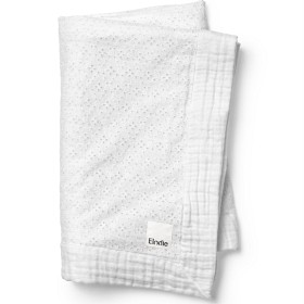 Elodie Soft Cotton Blanket Embroidery Anglaise