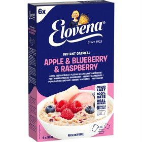 Elovena Havregrøt Eple, blåbær & bringebær 210 g