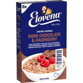 Elovena Havregrøtgröt Mørk sjokolade & bringebær 210 g