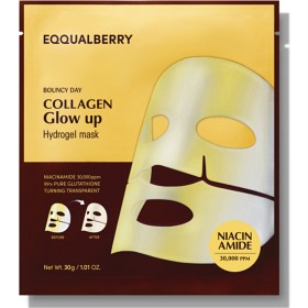 EQQUALBERRY Collagen Glow up Hydrogel Mask (4 sheets)-image