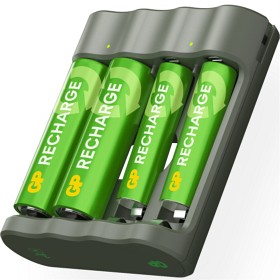 GP Recharge Batterilader B441 inkl. 2xAA 2100mAh & 2xAAA 650mAh NiMH-batterier-image