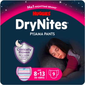 Huggies DryNites Girl 8-13 år 9 st