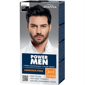 Joanna POWER MEN Permanent Color Cream 01 Black