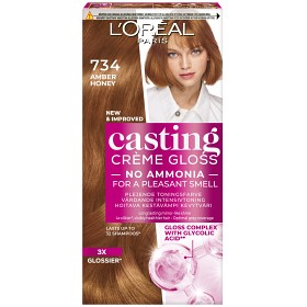 L'Oréal Paris Casting Crème Gloss Semi-permanent hårfarge for alle hårtyper 734 Amber Honey