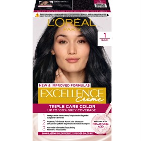 L'Oréal Paris Excellence Crème permanent hårfarge 1 Black