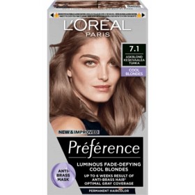 L'Oréal Paris Préférence Cool Blondes permanent hårfarge 7.1